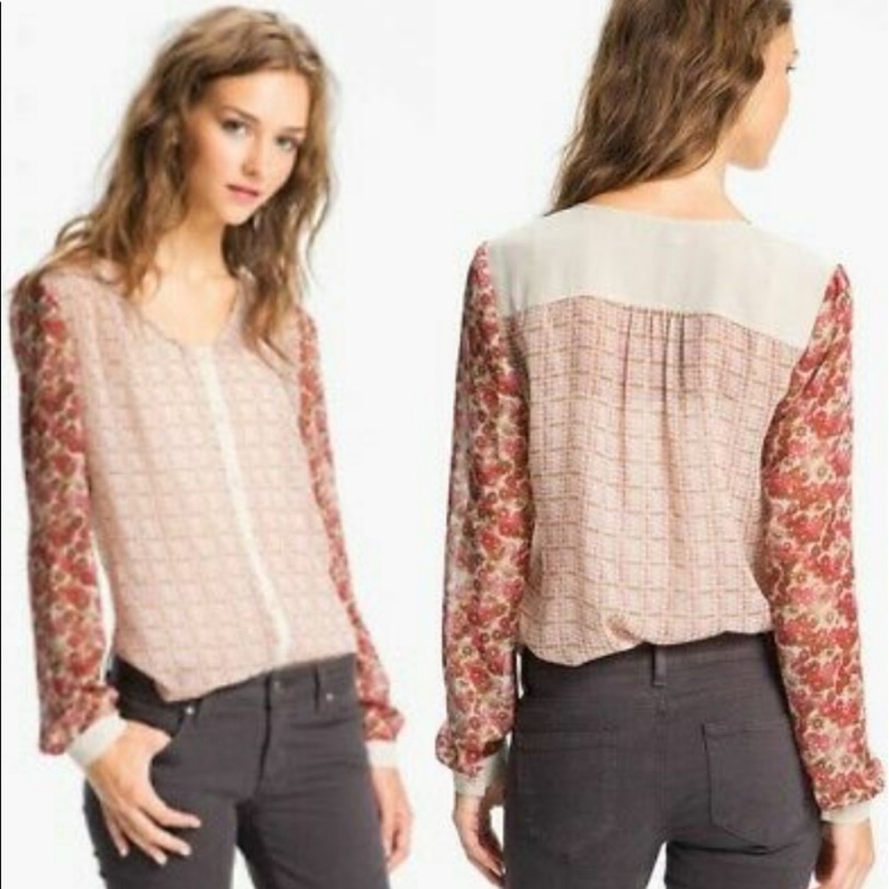 Hinge Mixed Media Blouse